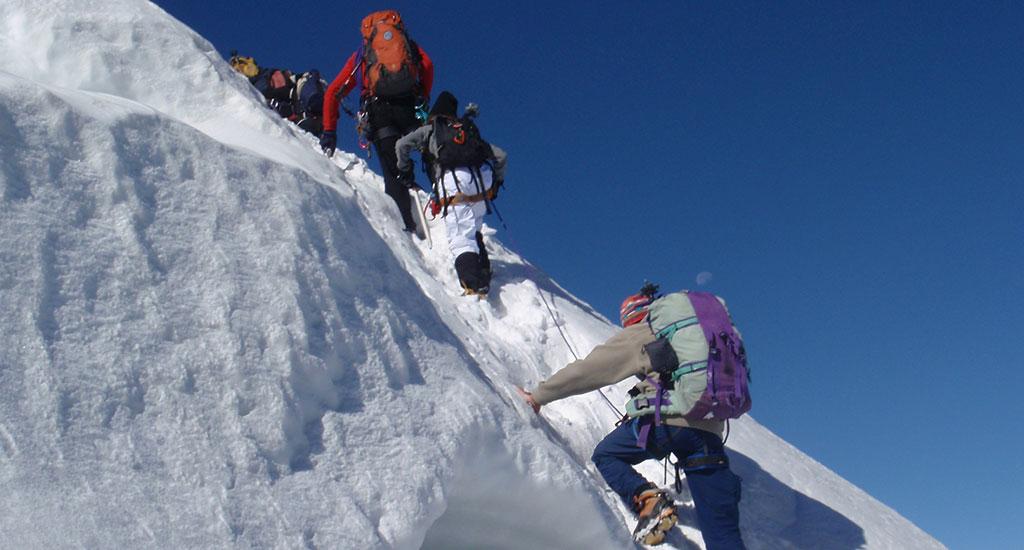 Alpinisme - Cycle initiation alpinisme depuis refuge Robert Blanc