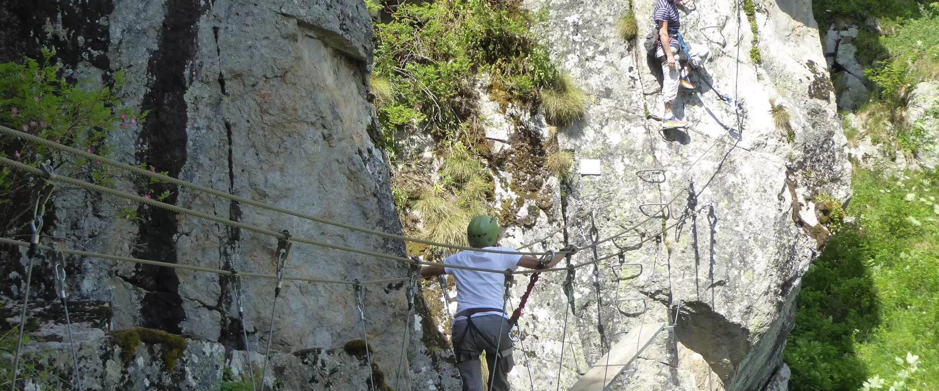 Via ferrata avec les grimpeurs des alpes