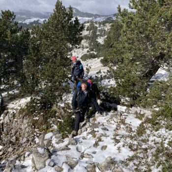 les rochers du Parquet en traversée (1952 m Vercors)