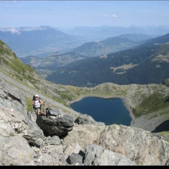 Lac de Crop puis col de la Mine de Fer (2400 m)